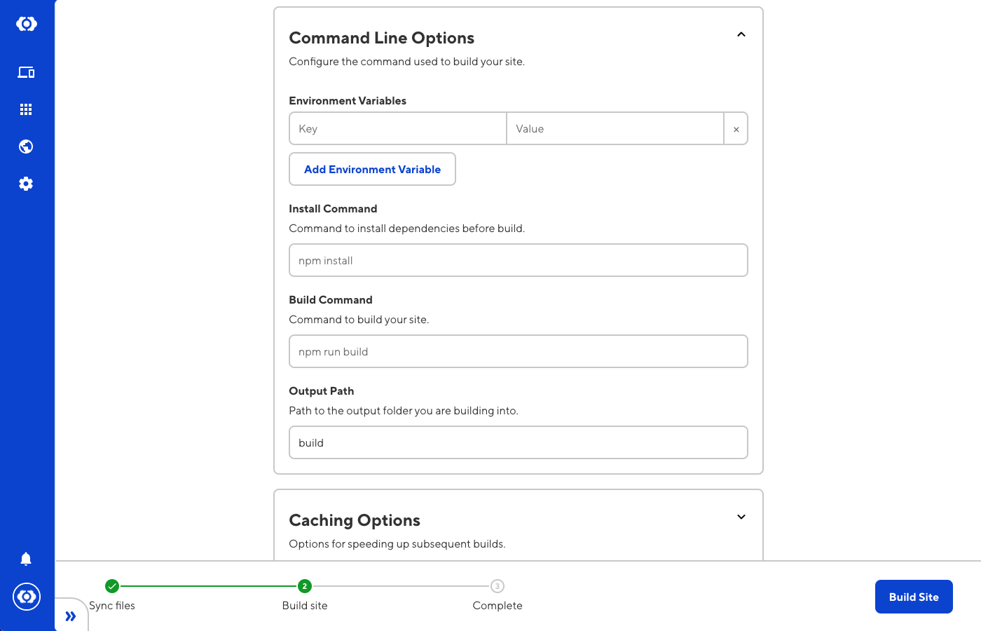 Build Your Site CloudCannon Documentation
