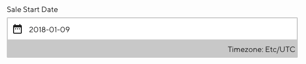 Screenshot of date input field unfocused
