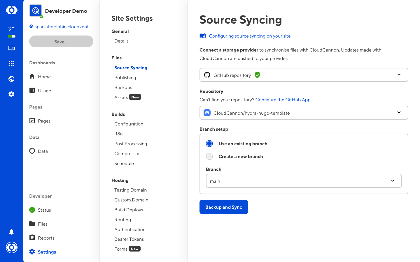 Select your repository