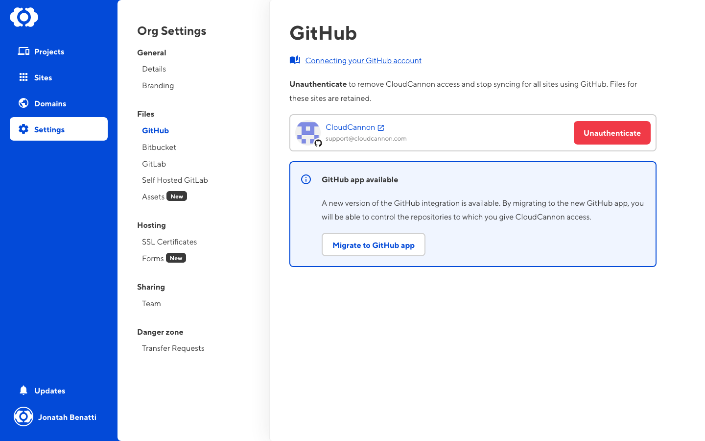 GitHub Organization Settings